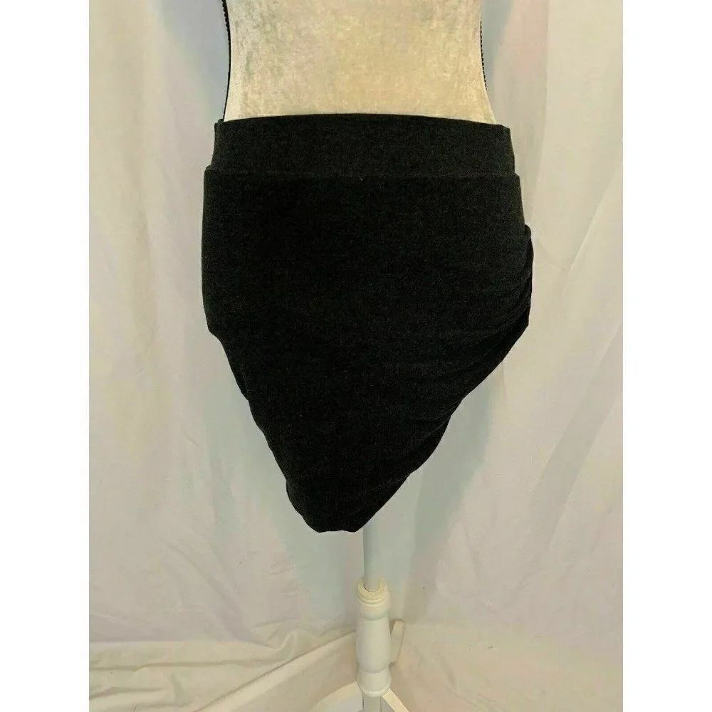 Zara Womens Solid Charcoal Gray Bodycon Fitted Mini Skirt Medium